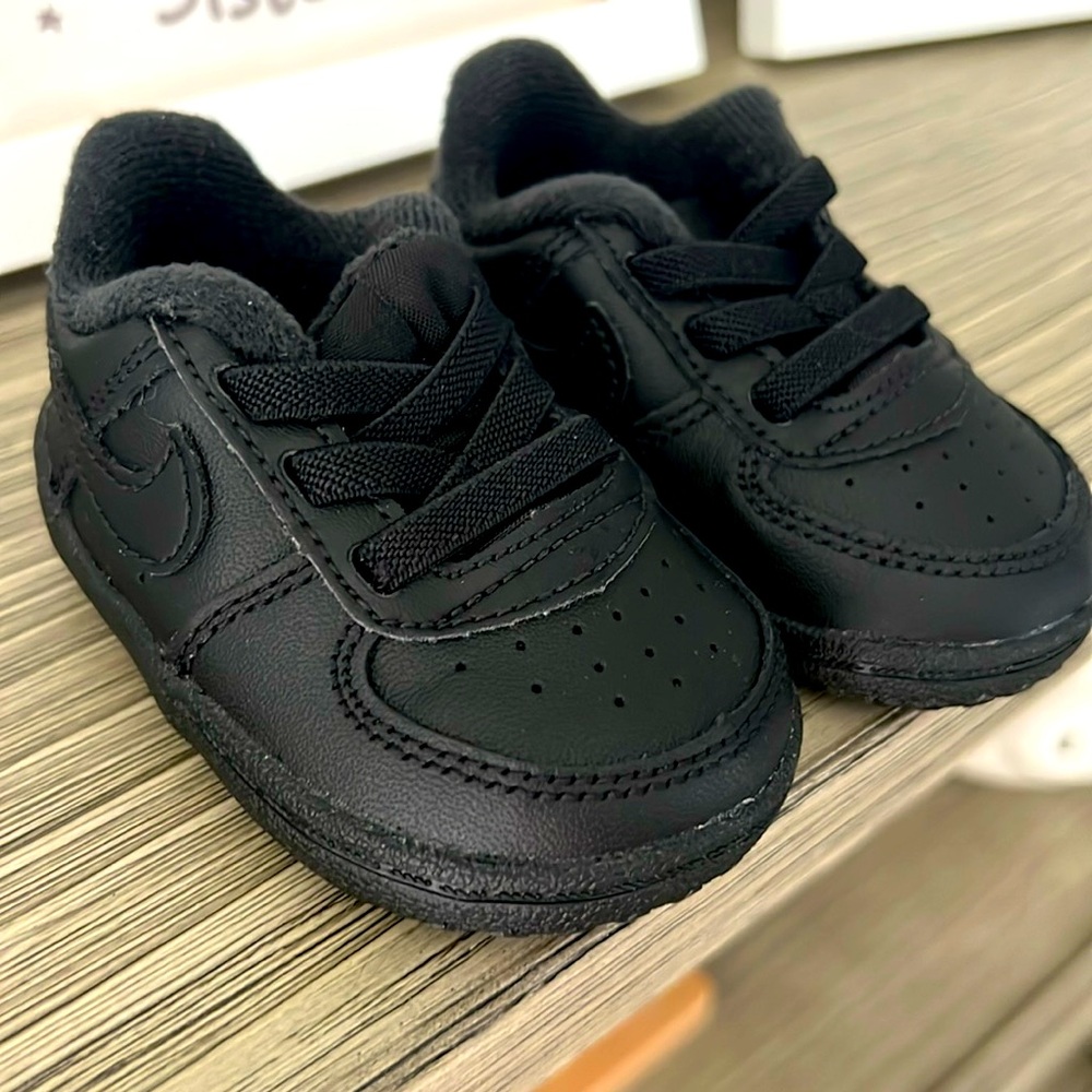 Nike Baby Black Air Force 1s